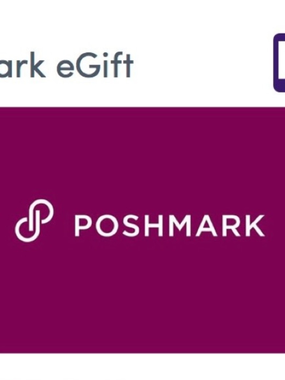 Poshmark eGift Card -10$ for artisan show.